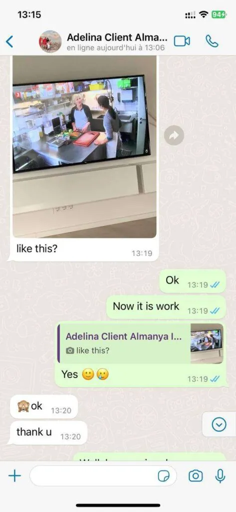 WhatsApp customer support chat screenshot 4 on NaxoTV